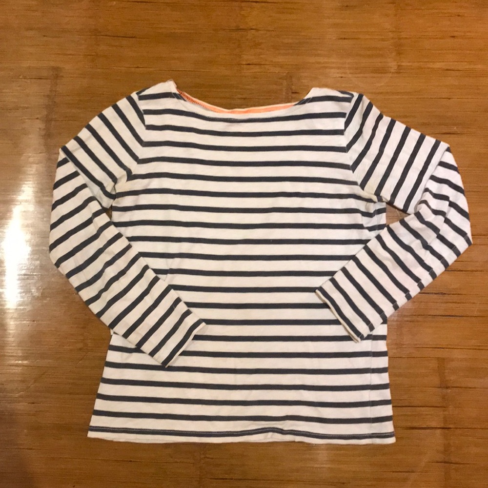 Long sleeve boat neck tee